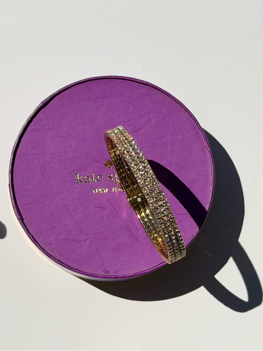 kate spade Gold Crystal Pavé Bangle Bracelet